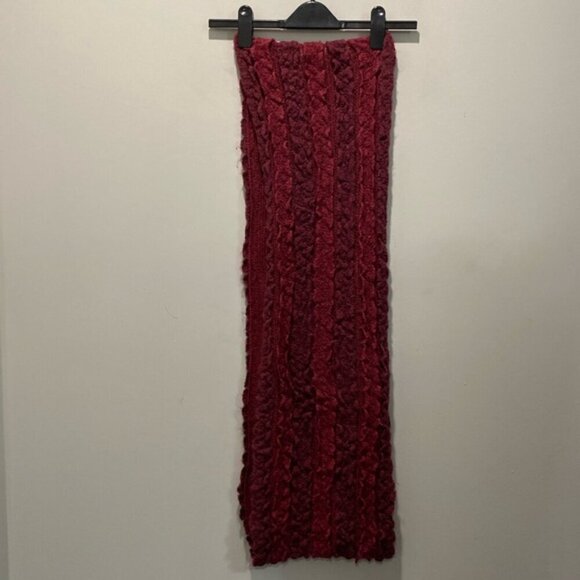 Charlie Paige burgundy Infiniti scarf 66x12 - Picture 7 of 8